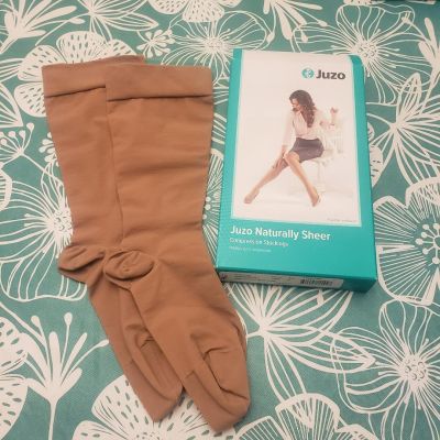 Juzo NATURALLY SHEER 2102 FF SHORT Knee High Stockings Compression 30-40 Size I